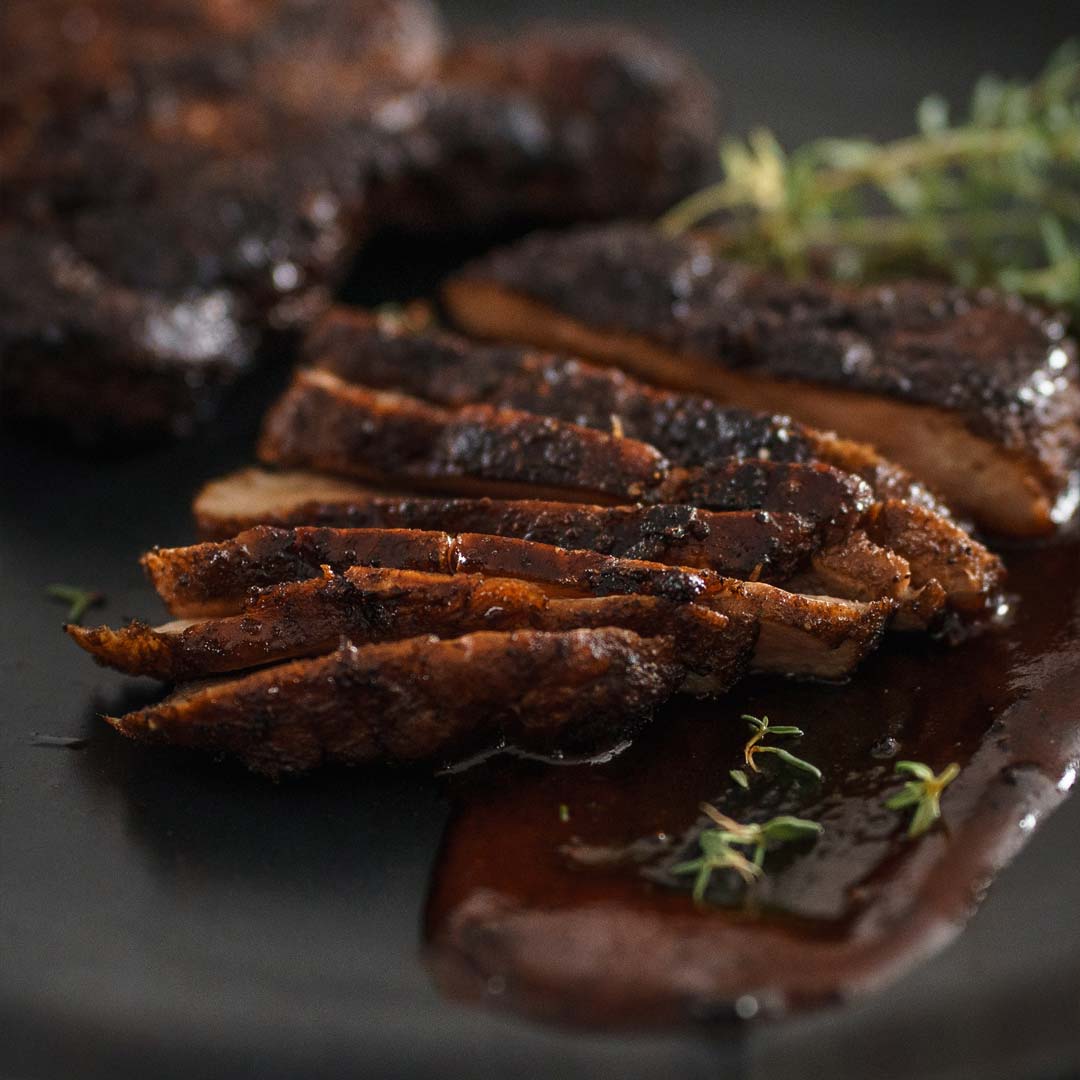 Seared lion's mane mushroom steak